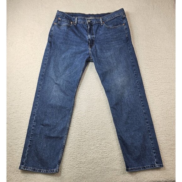 Levi's 505 Jeans Mens 40x30 Blue Denim Straight Leg Relaxed Fit Dadcore Normcore - Picture 1 of 16